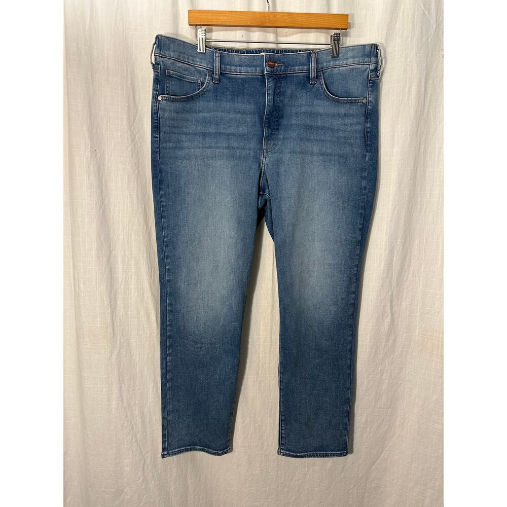 UpWest Women's High-Rise Straight Leg Jeans - Medium Blue Wash